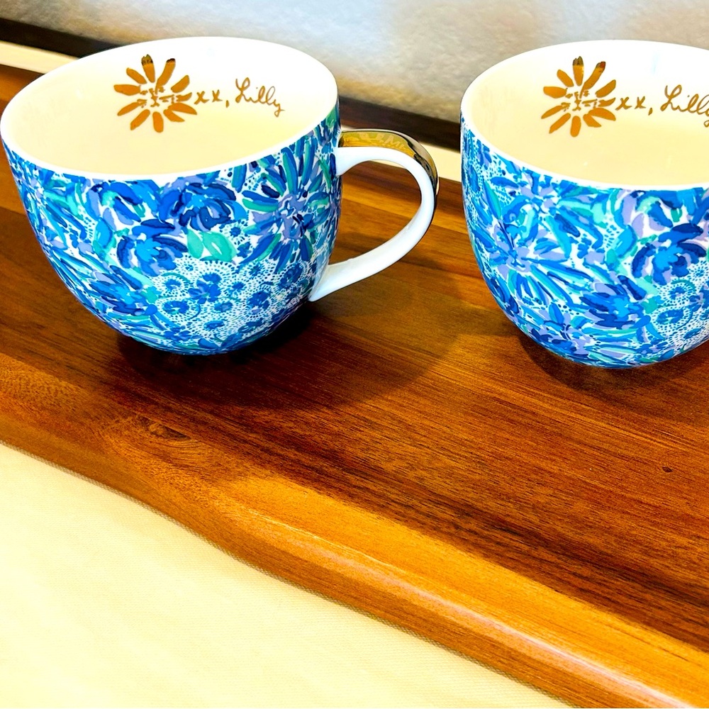 Lilly Pulitzer 12 oz. Ceramic Coffee/Tea Mugs. Set of 2 “High Maintenance”